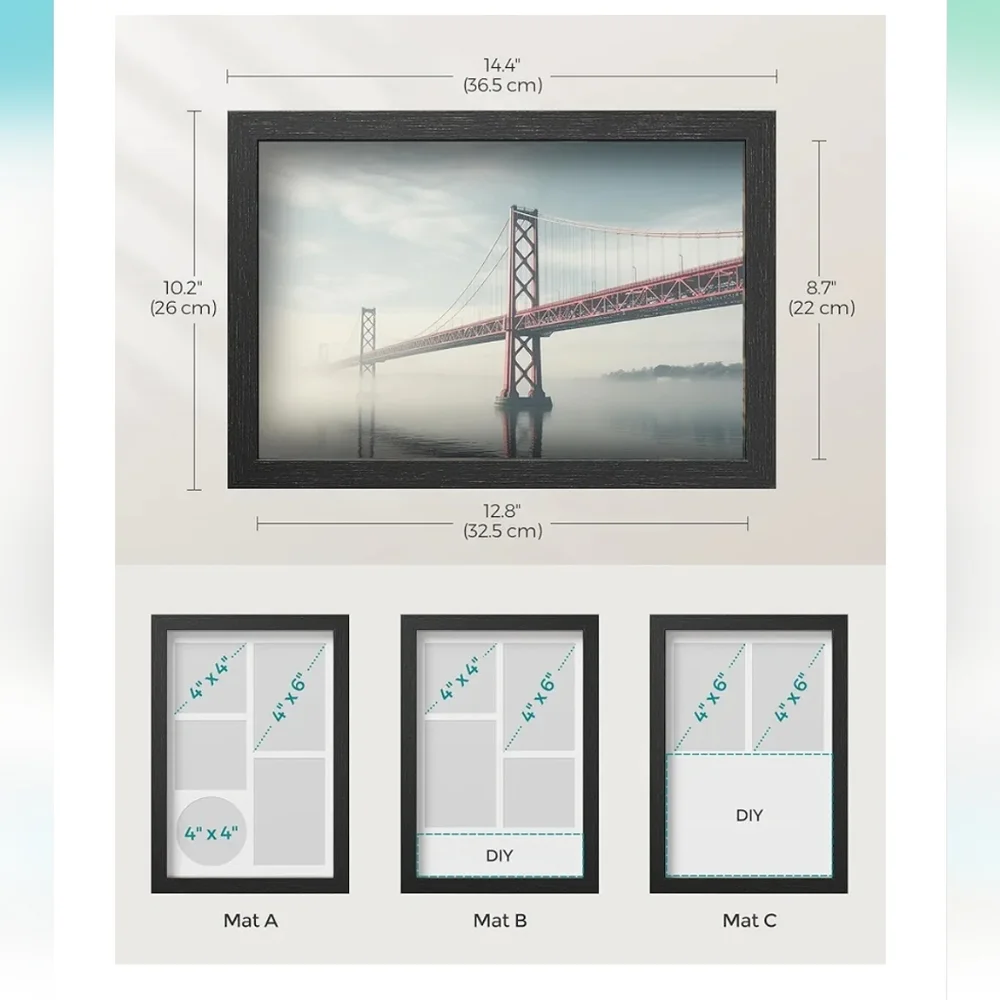 New in box black photo frame, deep, shadow box - Picture 6 of 15